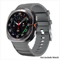 PeakForm Band For Samsung Galaxy Watch Ultra 2 47mm Original Silicone Nylon Sport Correa Bracelet Watch Ultra 2024/2025/2026Straps Galaxy Ultra (2026) pilka