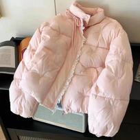 Saldi siuvinėta lankeliu parko striukė moterims, žieminė, stambi, kawaii, nėriniuota, patchwork, pūsta, preppy, su stovinčia apykakle, raišteliais, mielas užtrauktukas, viršutinis drabužis M gray