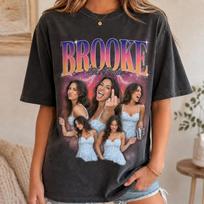 Asmeninė nuotraukų koliažo marškinėliai vintage Custom Bootleg Rap T-shirt Retro nuotraukų koliažas T-shirt Berniuko marškinėliai su merginos veidu L black