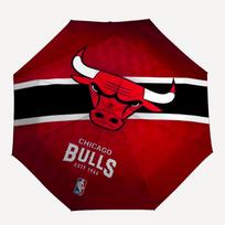 Chicago Bulls Theme Automatic Umbrella, Lightweight & Portable, 8 Rib, Perfect for Outdoor Travel, Birthdays, Christmas, Gifts. Three-fold umbrella black