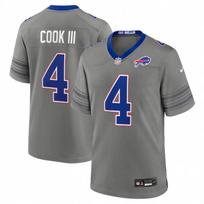 2026 NFL Embroidered Football Jersey Buffalo Bills City Grey Size S-XXXL 4 Cook gray