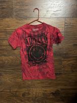 Nirvana Juniors Tee Smiley Red Tie Dye San Francisco -M XL black