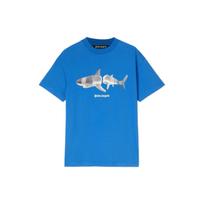 Palm Angels shark-print T-shirt PMAA001S22JER0114501 XL blue