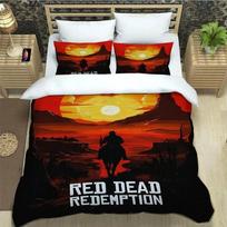Red Dead Redemption Bedding Set 3D Printing Home Decoration Game Pillowcase Quilt Cover Cute Gift To Family and Friends 70x133cm 2pcs