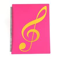 40 Pages Music Binder Waterproof Spiral-Bound Folder File Organizer Document Folder  Women Men rožinė raudona spalva