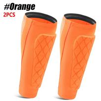 2PCS Calf Compression Shin Guards – Honeycomb Pads for Soccer Baseball Boxing – Lightweight Protective Gear for Youth Adult 1 Orange-2PCS XL