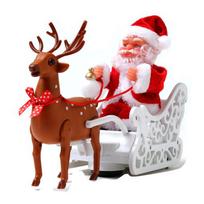 Electric Christmas Climbing Santa Claus with Ladder & Music Ornament