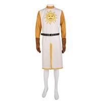 King Arthur Royal Cosplay Costume, Medieval King Halloween Stage Outfit XS white