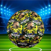 Custom Name Personalized Neymar Jr Print Size 5 Soccer Ball Training & Match Football, for Team, Kicking, Gift for Football Enthusiasts Size 5 blue
