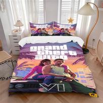 Gta Vi Cover Bedding 3 Piece Set Hd Print Duvet Cover Pillowcases For Teens Adult Bedroom Decoration Christmas Gift C9211634 200cmx200cm