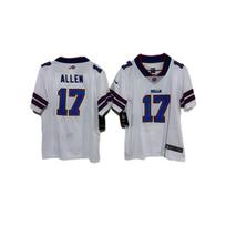 Youth NFL Buffalo Bills Jersey Custom Number 4 0 17 Embroidered Sportswear Basketball Training Fan Wear L gray
