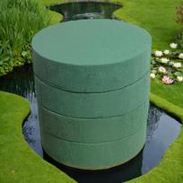 Elegant Round Floral Foam Blocks – Small Hug Bucket Style for Flower Arrangements 16.5cm diameter, 4cm thick (1 piece) blue