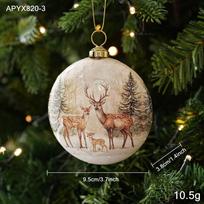 Vintage Pattern Xmas Hanging Decoration Foam Holiday Tree Charm  Christmas Tree Decor Paper Elk