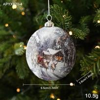 Vintage Pattern Xmas Hanging Decoration Foam Holiday Tree Charm  Christmas Tree Decor Paper Snow House
