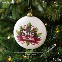 Vintage Pattern Xmas Hanging Decoration Foam Holiday Tree Charm  Christmas Tree Decor Paper English