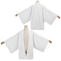 Baltos plunksnos kimono striukė, japoniškas anime cosplay kostiumas, dvimatis cosplay kardiganas-apsiaustas XXL white