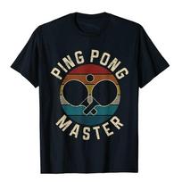 Ping Pong Master Vintage Table Tennis Player Funny Gift T-Shirt On Sale Gothic Tops & Tees Cotton Top T-Shirts Camisa 4XL black