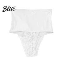 Seamless Panties Tummy Control Thong Shapewear for Women High Waisted Stretch Body Female Briefs Shaper Underwear Sexy T Back Lace Girdle S balta