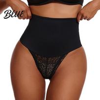 Seamless Panties Tummy Control Thong Shapewear for Women High Waisted Stretch Body Female Briefs Shaper Underwear Sexy T Back Lace Girdle L juoda