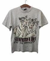 Vintage 90s Siegfried & Roy Tiger Promo Zoo T Shirt Small Size L gray