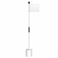 Putting Green Flagstick High-Visibility Detachable Two-Section Golf Flag Pole white