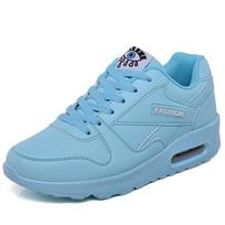 Women Air Cushion Sneakers Lace Up Lightweight Running Shoes Comfortable Casual Walking Trainers 44 mėlyna