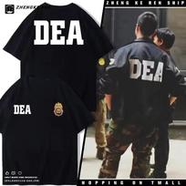 DEA US Federal Interdiction Agency T-shirt Breaking Bad American Police Fan Identification Suit Black Cotton Short Sleeves 130 black