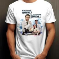 David Brent T Shirt Lustig The Office Uk Tv Show Ricky Gervais Steven Vintage Unisex Stretched Comfortable Breathable L gray