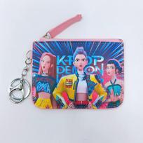 KPop Demon Hunters Coin Purses for Women Girl Group Card Holder Wallet Leather Card Case Cute Wallet with Key Ring Accessories