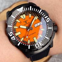 Tandorio 20ATM Diver 42mm Monster NH36A date Automatic Movement Mechanical Men's Watches AR Sapphire Glass 3.8 o'clock orange