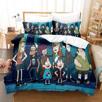 Exquisite Bill Cipher Wallpaper Cartoon Dipper Pines Digital Printing Bedding Set Duvet Cover Comforter Bed Youth Kids Girl Boys 100x135cm