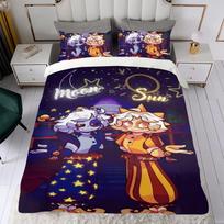 Cartoon Sundrop Moondrop Duvet Cover Pillowcase Bedding Set Kids Boy Bedroom Decoration Gift Single Double Large Size baby size 100x135cm white