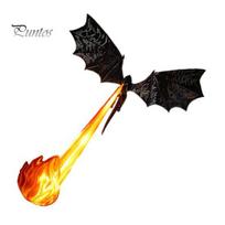 Durable PLA Dragon Model 3D Printed Fire-Breathing Bookshelf Decor, Fantasy Nook Light, Flying Figurine Detailed Winged Beast Sculpture with L