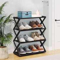 Household Simple Multi-layer Space-saving X-shaped Shoe Rack Multi-functional Assembly Shoe Cabinet Dust-proof Storage Rack juoda