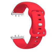 Compatible with Samsung Galaxy Watch Fit 3 Butterfly Clasp Silicone Band Soft Smartwatch Wristband for Samsung Galaxy Watch Fit3 Samsung Galaxy Fit3 raudona