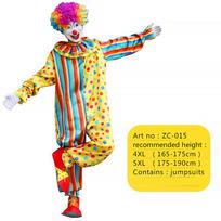 2025 New adult Circus Clown Cosplay Costumes Stage Performance Halloween Clown Role Play  Supply for Birthday Carnival 5XL(height175-190cm)