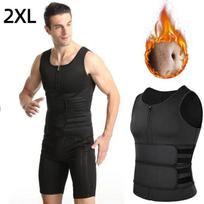 Mens Sweat Sauna Vest With Front Zipper Double Adjustable Belts And Heat Trapping Fabric Perfect For Gym Workout Body Shaping A5
