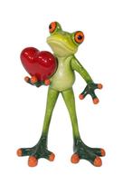 Frog Figurine with Heart 14.5X9.5X6