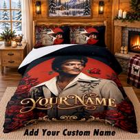 Bruno Mars Custom Name 3Pcs Bedding Set 1 Bed Sheet 2 Pillowcases Bedroom Home Decor 140cmx210cm