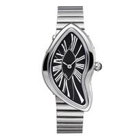 Dopamine medieval shaped watch melting twisted shaped fashion high-end niche design men's and women's quartz watch black