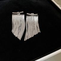 Arc Chains Heavy Industry Metal Style Tassel Dangle Earrings Women Europe and America Fashion Personality Jewelry Wholesale K- gray