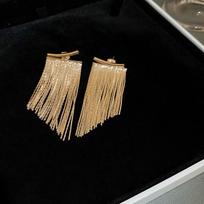 Arc Chains Heavy Industry Metal Style Tassel Dangle Earrings Women Europe and America Fashion Personality Jewelry Wholesale K- auksas