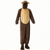 Monkey Costume Eye-Catching Animal Jumpsuit Funny for Halloween, Men, Cosplayers M beige