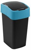 Šiukšliadėžė Curver Flip, mėlyna sp./juoda sp., 25 l, 46 cm x 25 cm