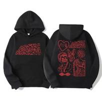Rock Band Arctic Monkey Poster Graphic Print Hoodies My Hero Academia Harajuku Y2K Fashion Sweatshirt Men Women Streetwear Hip Hop Oversized Pullover M balta