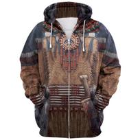 2025 Ethnic Indian Elements 3D Print Sweatshirt Hoodie XXXL gray
