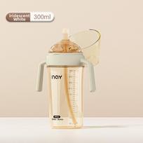 PPSU Automatic Milk Bottle Automatic Venting Straw Cup Bottle  For Baby Feeding Transparent 300ml