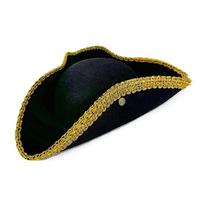 Feather Tricorn Hat Lace Trim Pirate Costume Hat Vintage Pirate Hat  Halloween Style A