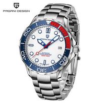 PAGANI DESIGN 007 serijos nardymo laikrodis NH35A vyriškas automatinis mechaninis laikrodis nerūdijančio plieno safyro kristalas Relogio Masculino MIYOTA 8215 gray