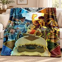Avatar The Last Airbender blanket Flannel Blanket Soft Cozy Plush Throw for Sofa Bed Lightweight Home Decoration Outdoor camping 80cmx120cm white